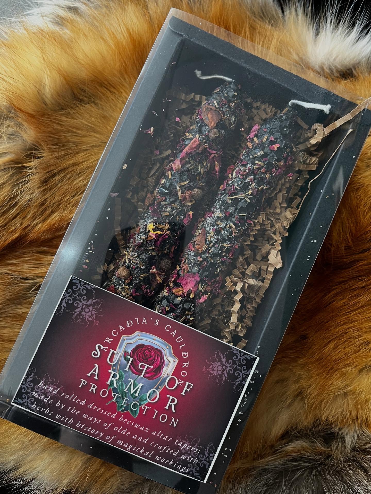 Hand Rolled Beeswax Tapers with Herbs, Florals and Intentions