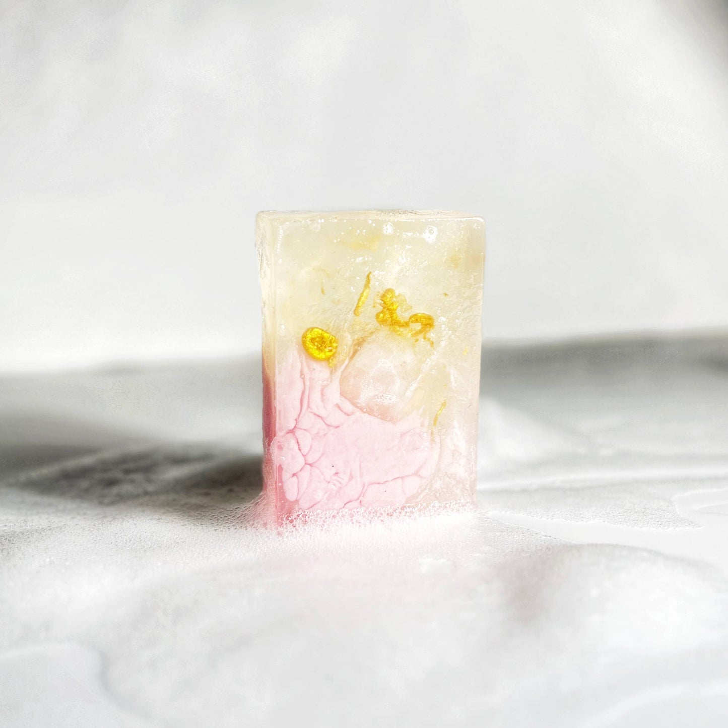 Spirited Sunset Gemstone Bar Soap Wild Rose with Rose Quartz