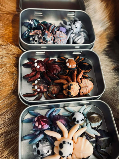 Spindle Sprite Surprise-a blind box style of five adorable 3-D printed spiders