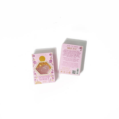 Spirited Sunset Gemstone Bar Soap Wild Rose with Rose Quartz
