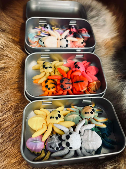 Spindle Sprite Surprise-a blind box style of five adorable 3-D printed spiders