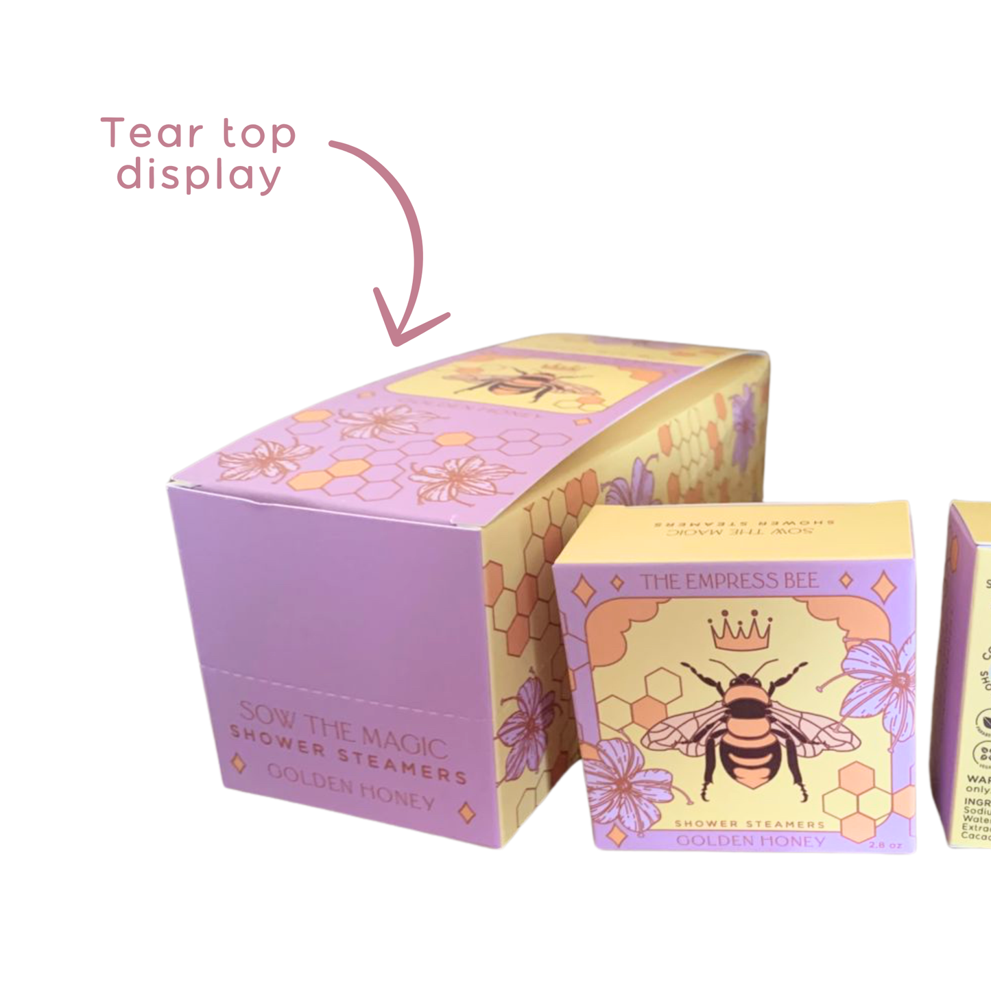 The Empress Bee Shower Steamer Set in Golden Honey