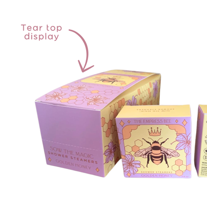 The Empress Bee Shower Steamer Set in Golden Honey