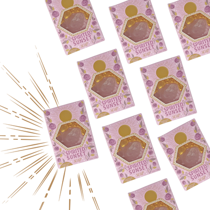 Spirited Sunset Gemstone Bar Soap Wild Rose with Rose Quartz