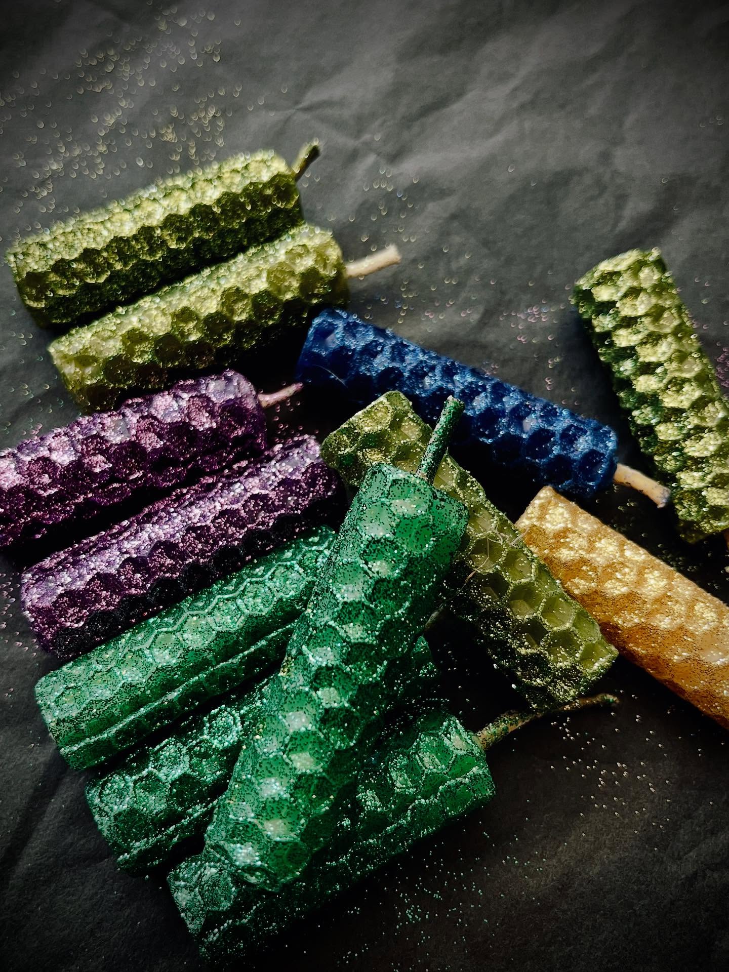 Wick and Wander Travel Tin of Hand Rolled Beeswax Candles