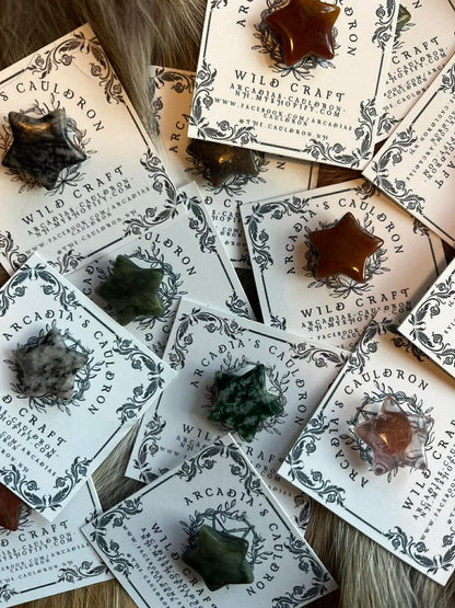 Semi-precious Carved Stone Pin