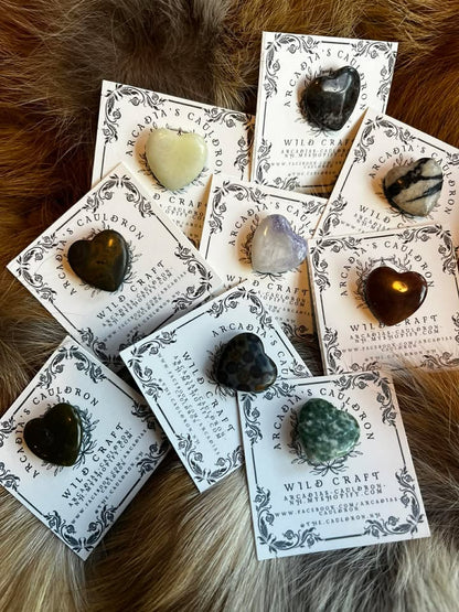 Semi-precious Carved Stone Pin