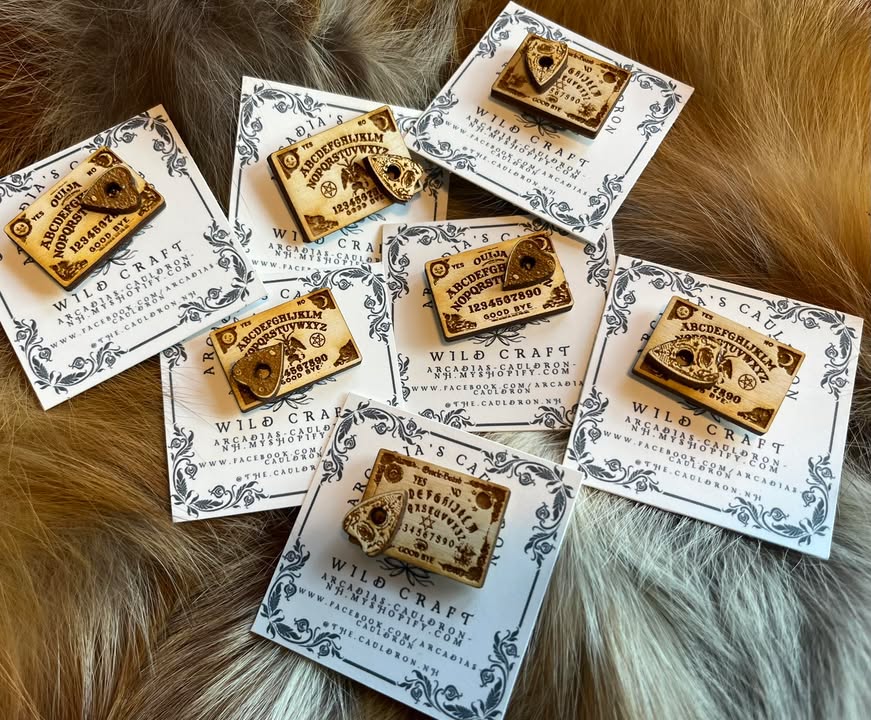 Otherworldly Planchette and Spirit Board Pin